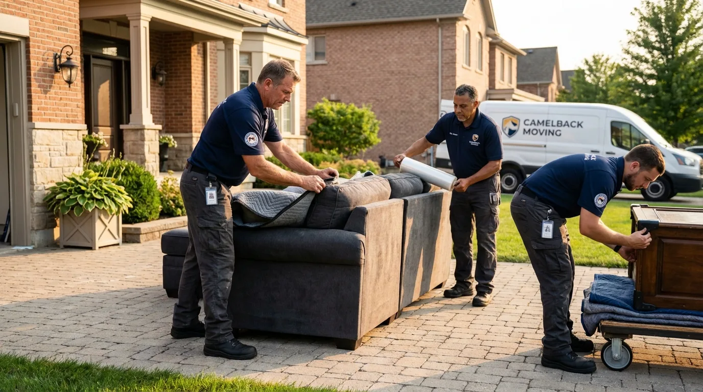 Large estate moving crew wrapping furniture in Pikeville, KY
