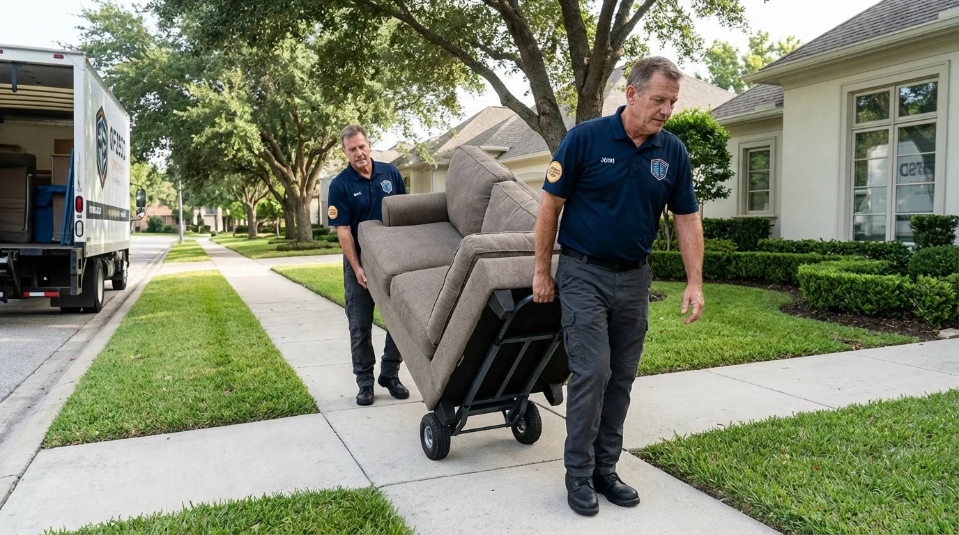 Local residential moving crew loading furniture in Pikeville, KY